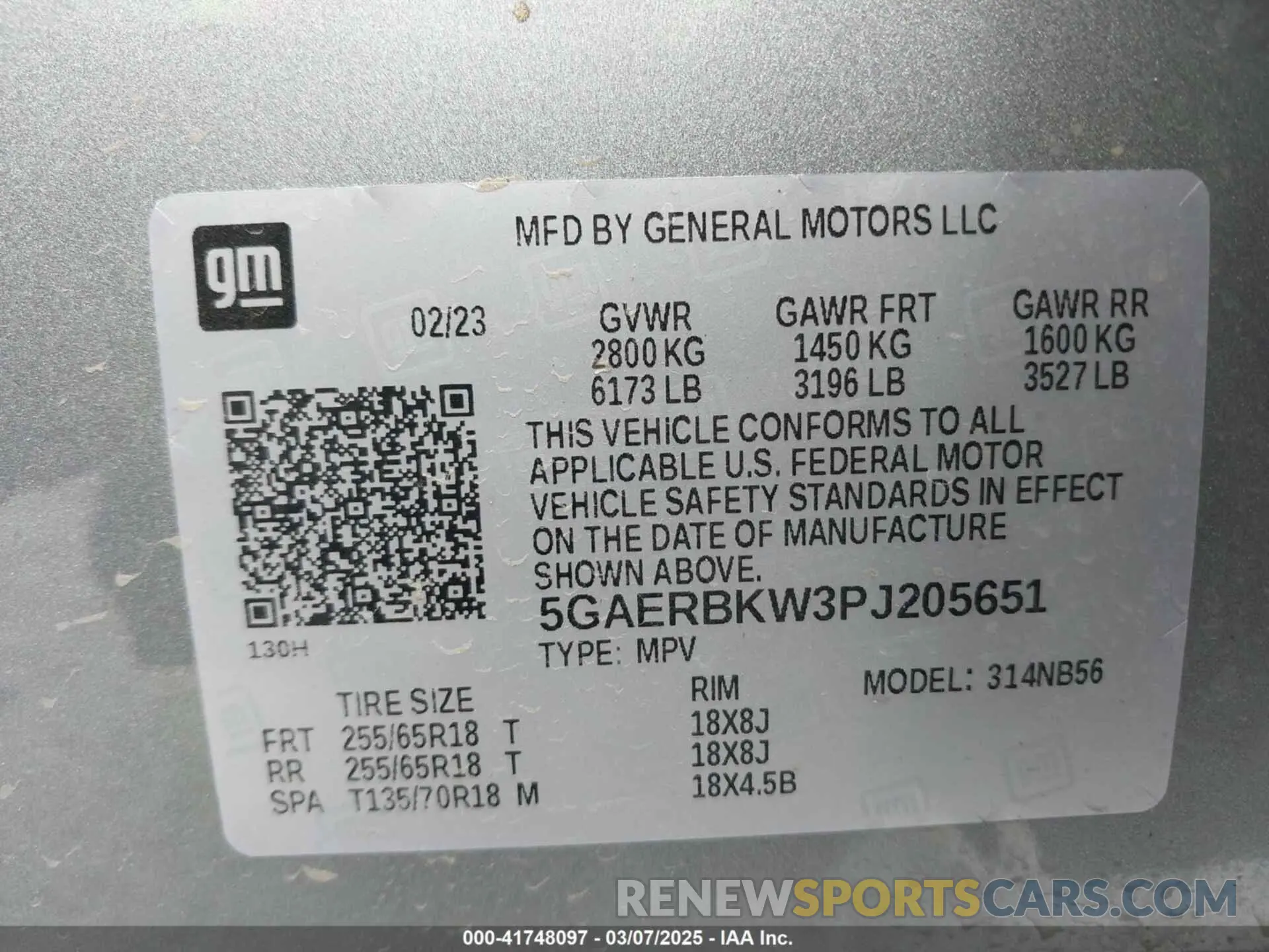 9 Photograph of a damaged car 5GAERBKW3PJ205651 BUICK ENCLAVE 2023