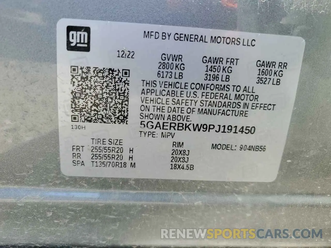 13 Photograph of a damaged car 5GAERBKW9PJ191450 BUICK ENCLAVE 2023