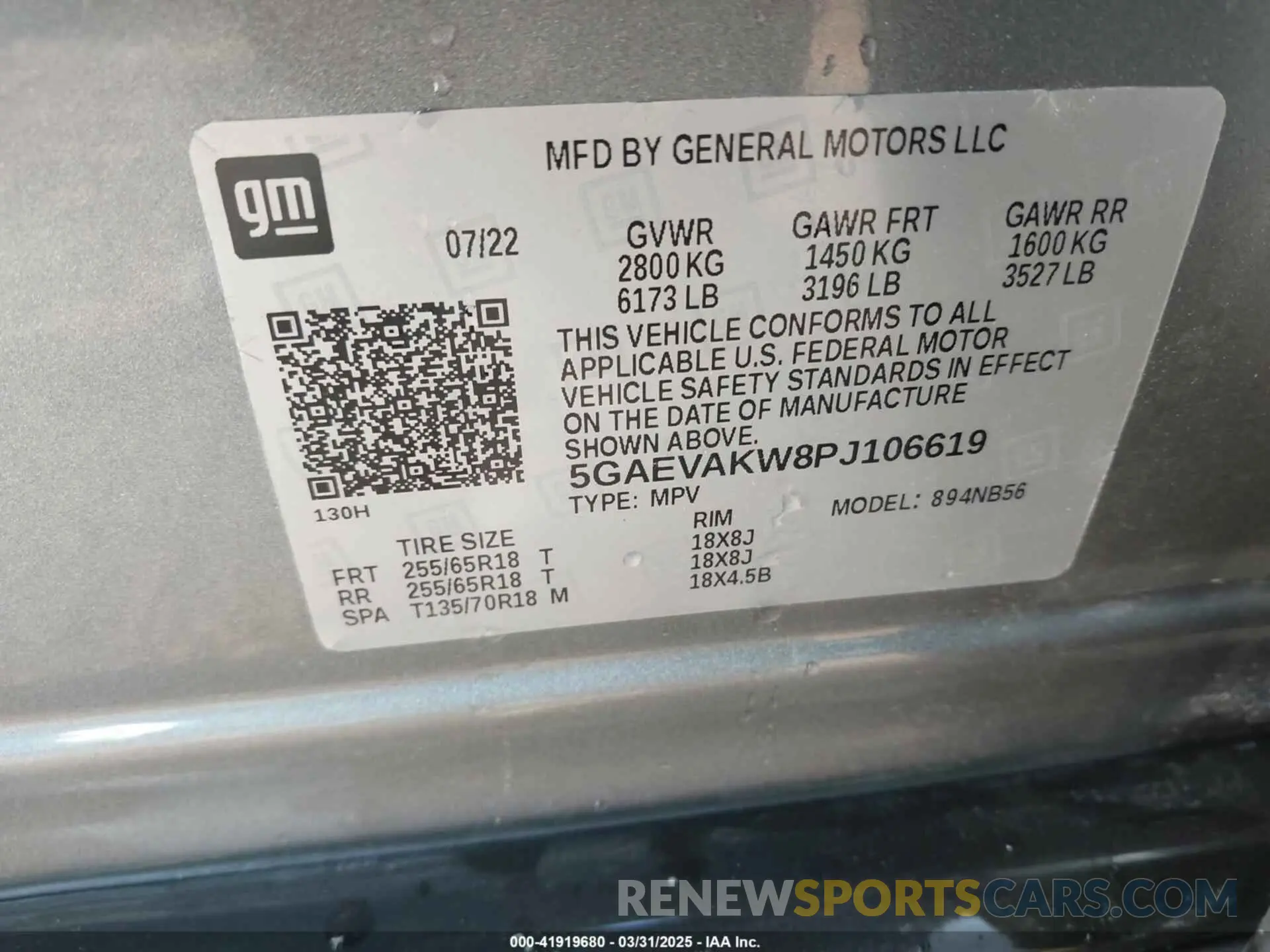 9 Photograph of a damaged car 5GAEVAKW8PJ106619 BUICK ENCLAVE 2023