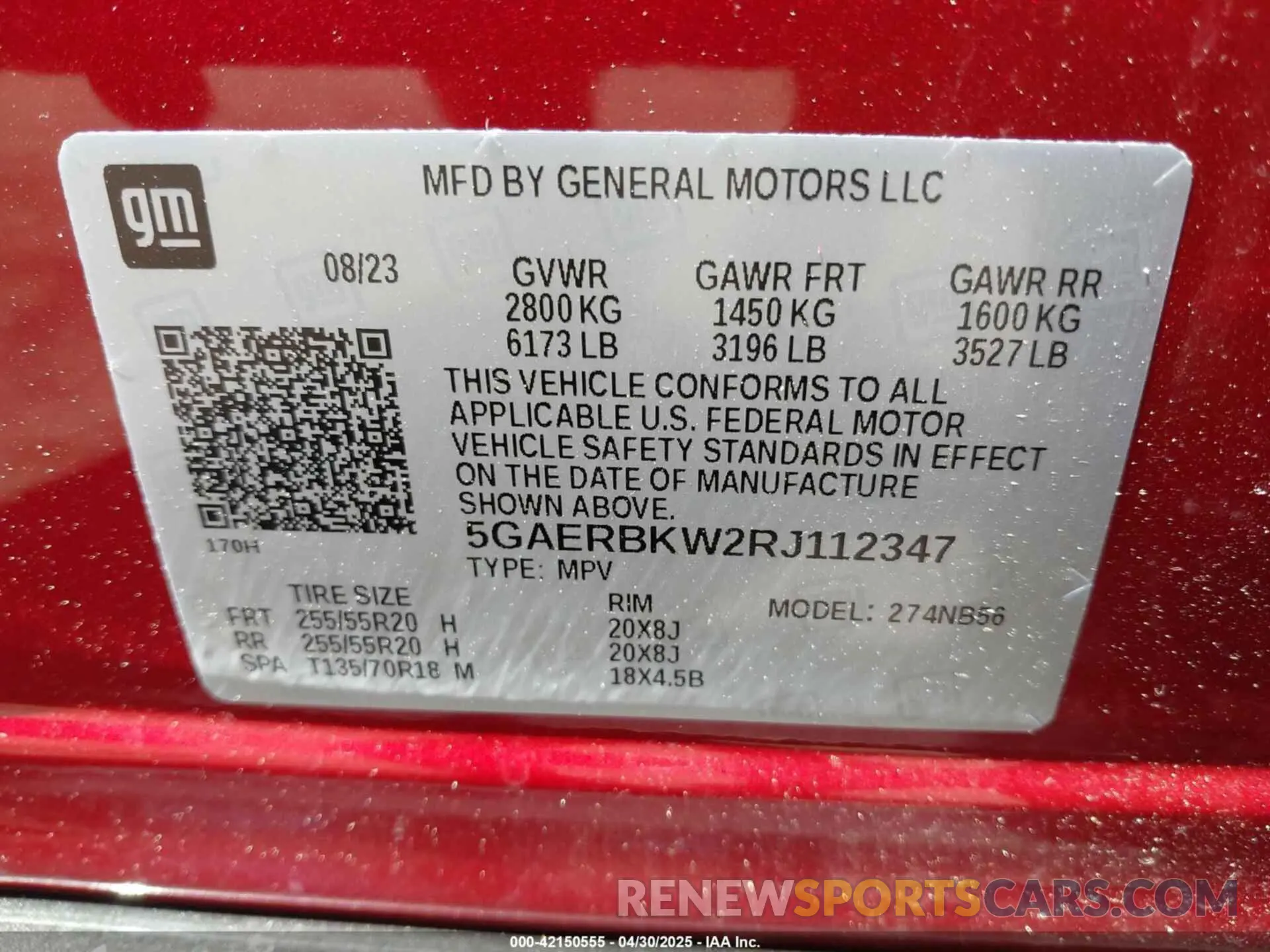 9 Photograph of a damaged car 5GAERBKW2RJ112347 BUICK ENCLAVE 2024