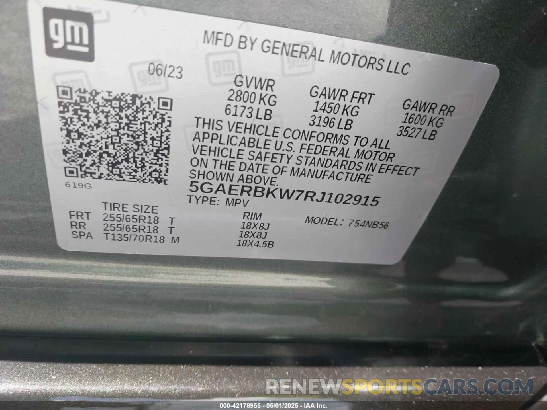 9 Photograph of a damaged car 5GAERBKW7RJ102915 BUICK ENCLAVE 2024