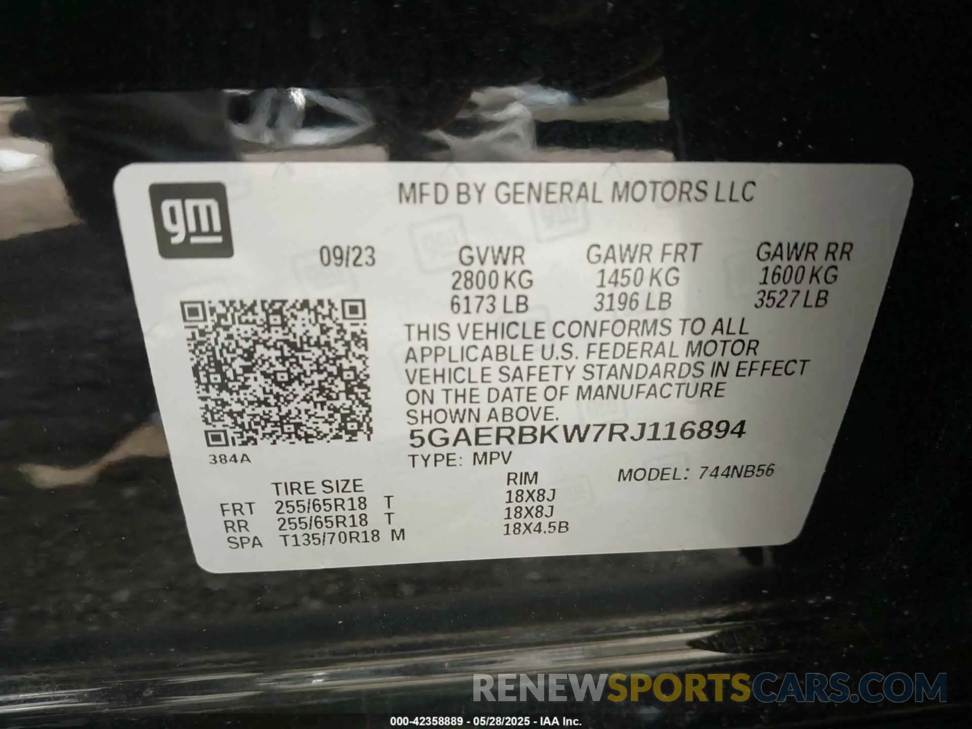 9 Photograph of a damaged car 5GAERBKW7RJ116894 BUICK ENCLAVE 2024