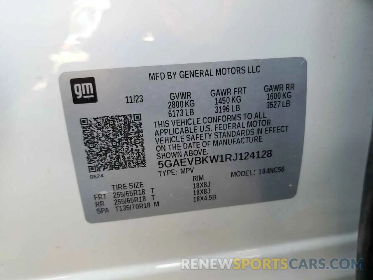 13 Photograph of a damaged car 5GAEVBKW1RJ124128 BUICK ENCLAVE 2024