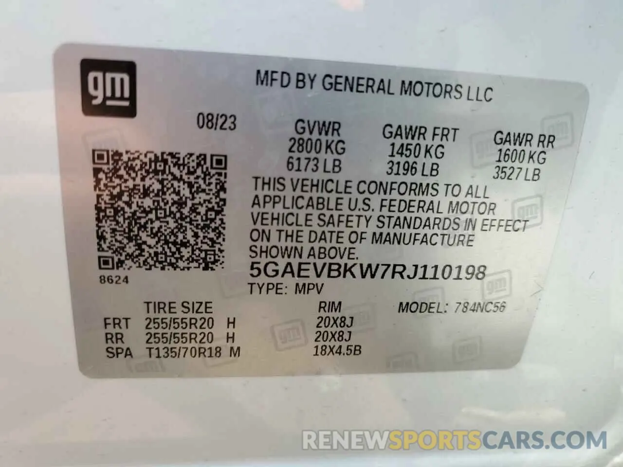 14 Photograph of a damaged car 5GAEVBKW7RJ110198 BUICK ENCLAVE 2024