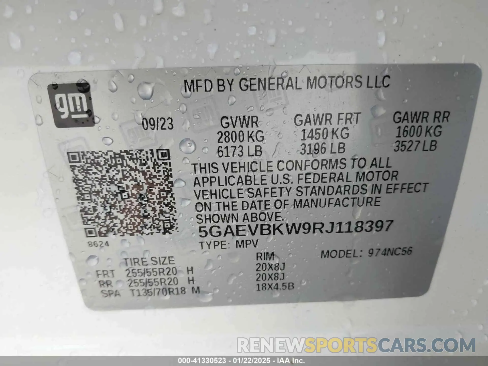 9 Photograph of a damaged car 5GAEVBKW9RJ118397 BUICK ENCLAVE 2024