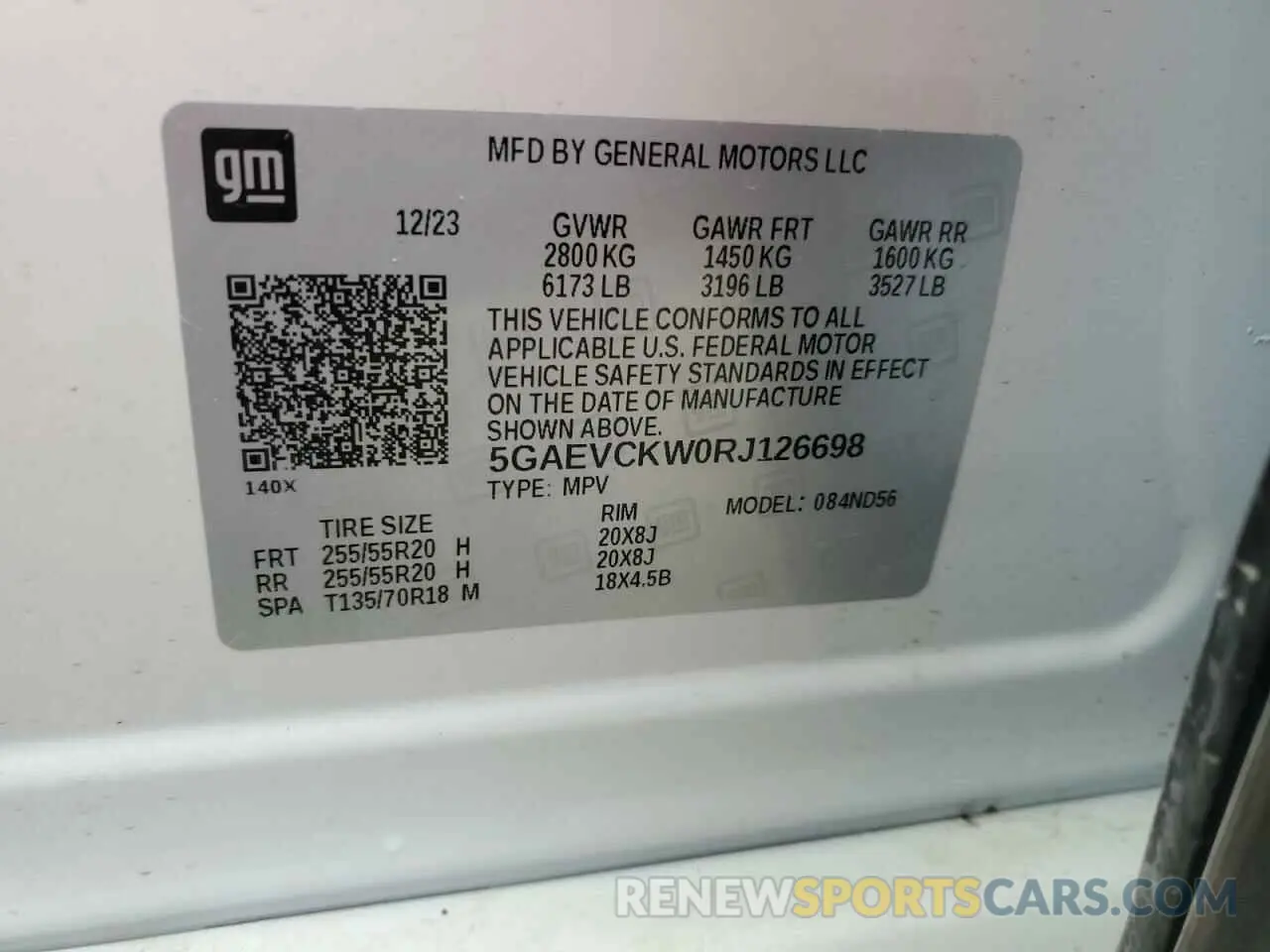13 Photograph of a damaged car 5GAEVCKW0RJ126698 BUICK ENCLAVE 2024