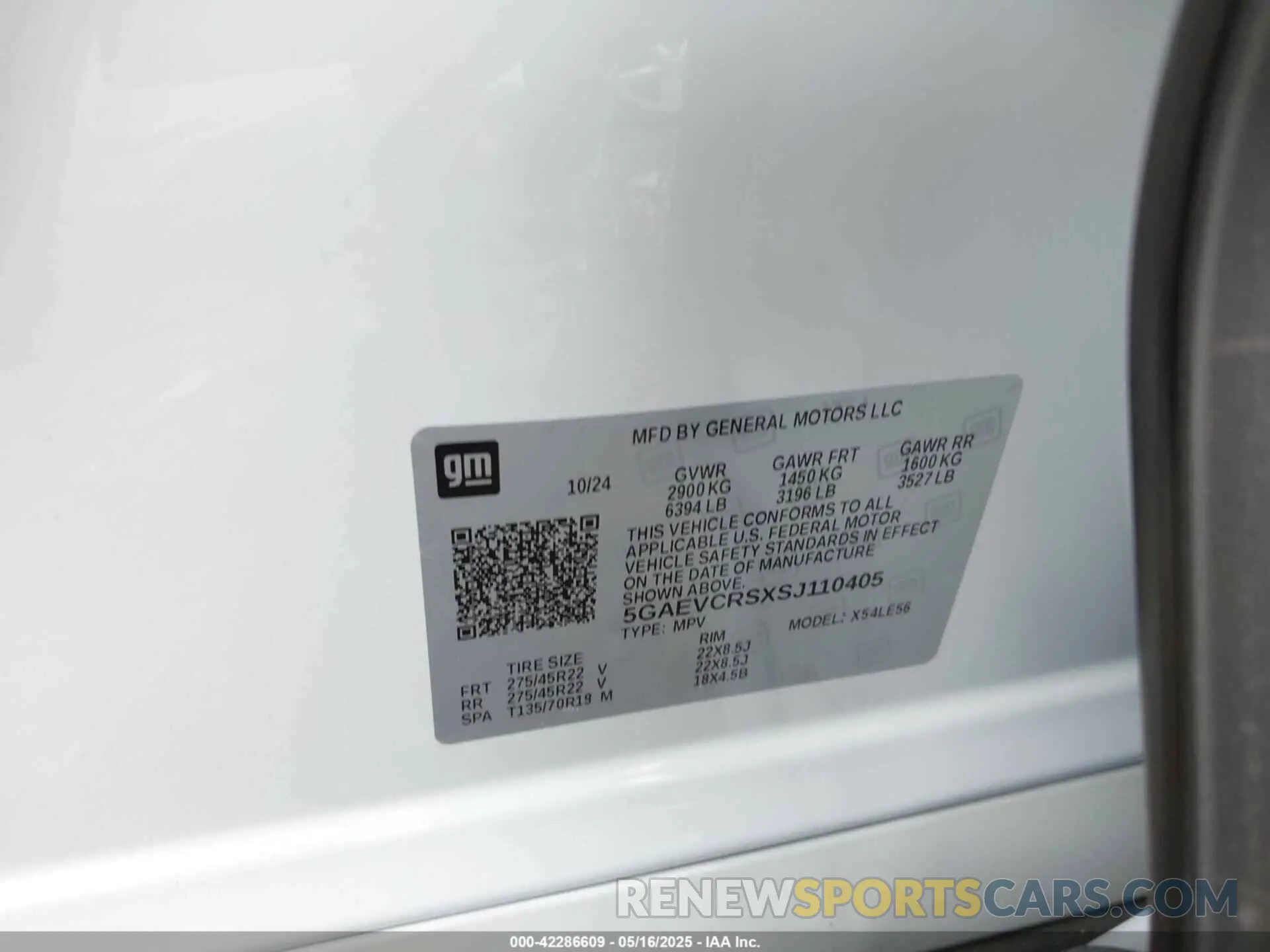 9 Photograph of a damaged car 5GAEVCRSXSJ110405 BUICK ENCLAVE 2025