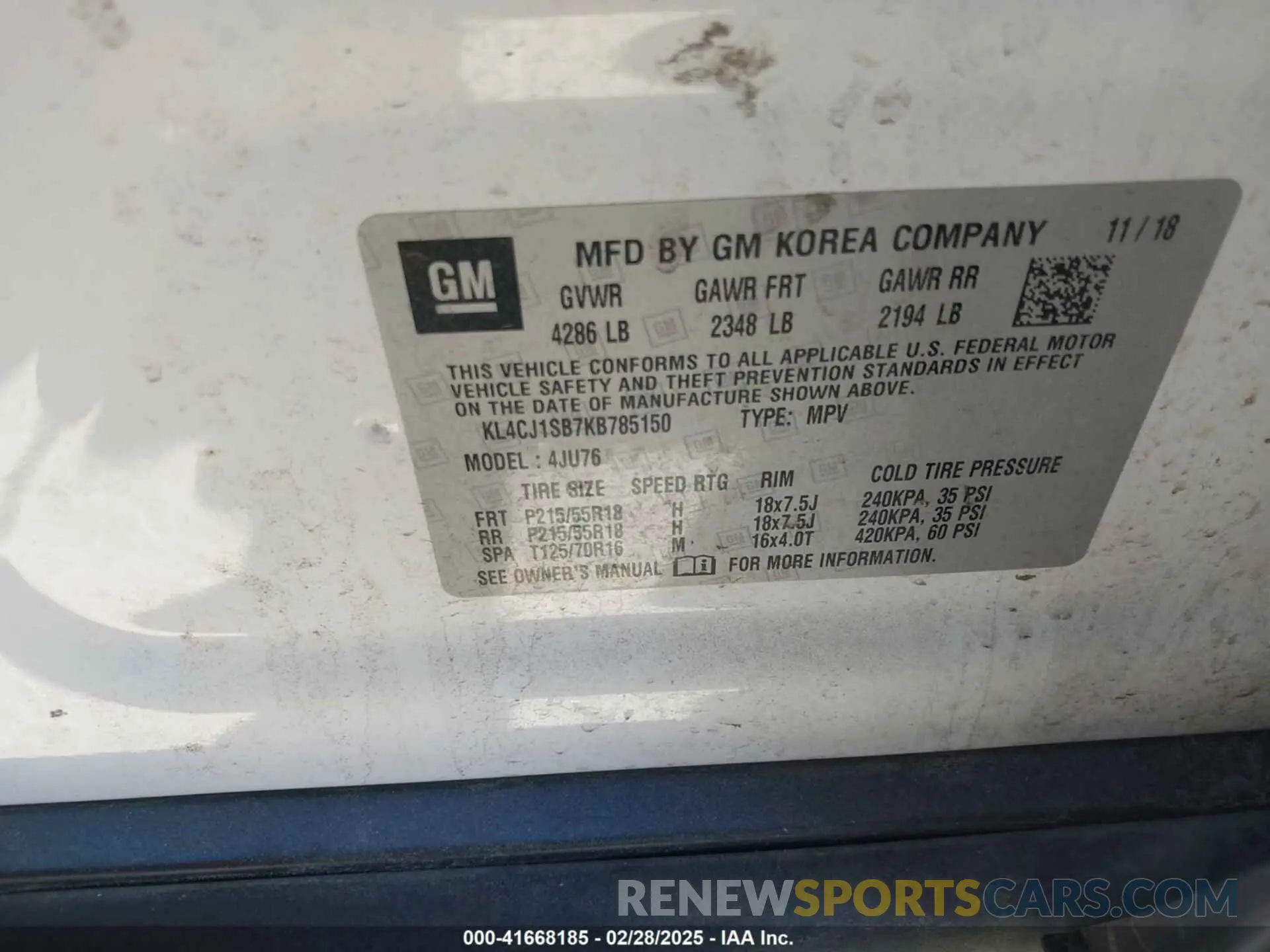 9 Photograph of a damaged car KL4CJ1SB7KB785150 BUICK ENCORE 2019