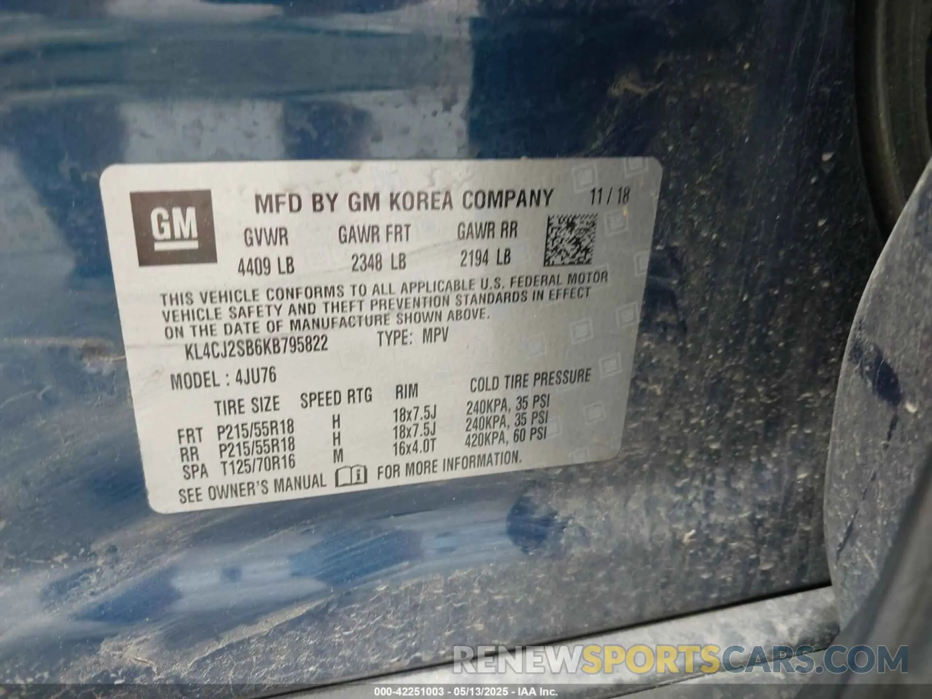 9 Photograph of a damaged car KL4CJ2SB6KB795822 BUICK ENCORE 2019
