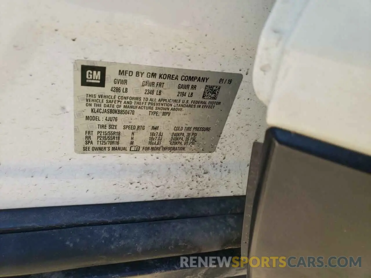 13 Photograph of a damaged car KL4CJASB0KB850470 BUICK ENCORE 2019
