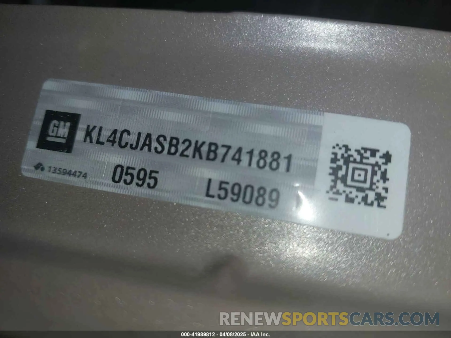 9 Photograph of a damaged car KL4CJASB2KB741881 BUICK ENCORE 2019