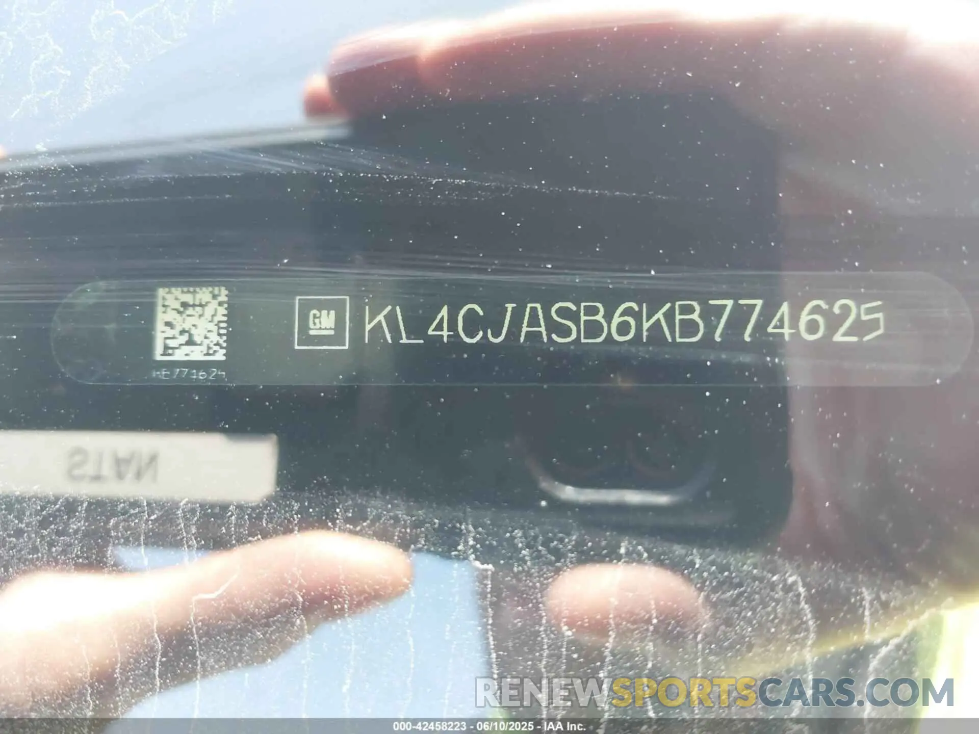 9 Photograph of a damaged car KL4CJASB6KB774625 BUICK ENCORE 2019