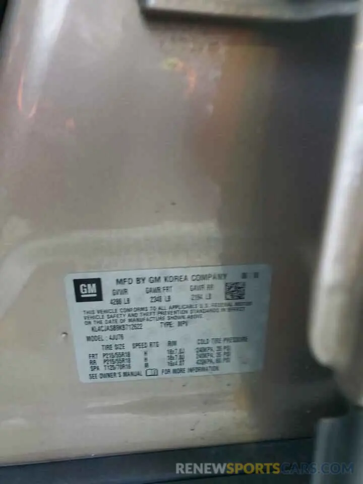 13 Photograph of a damaged car KL4CJASB9KB712622 BUICK ENCORE 2019