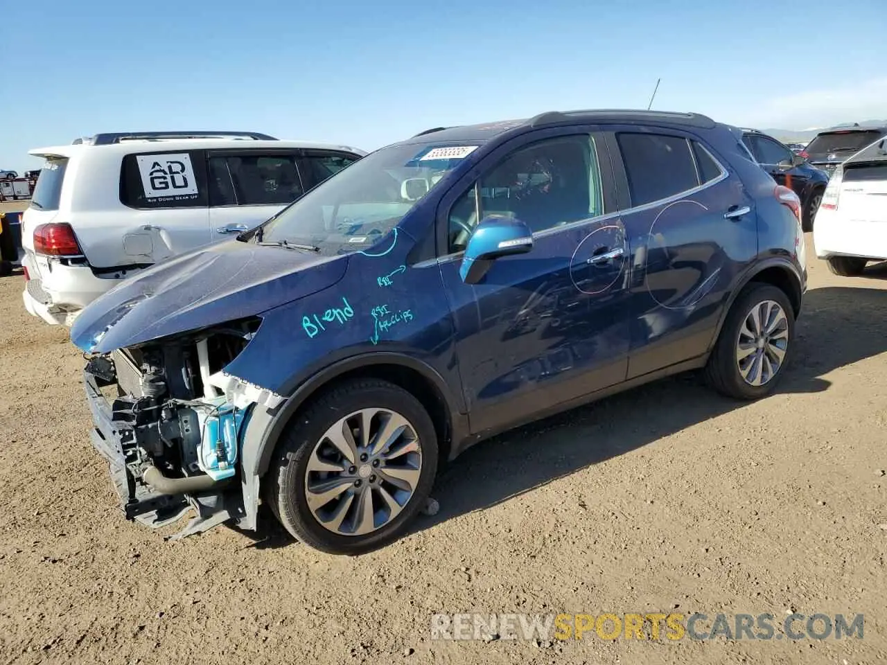 1 Photograph of a damaged car KL4CJESBXKB848698 BUICK ENCORE 2019
