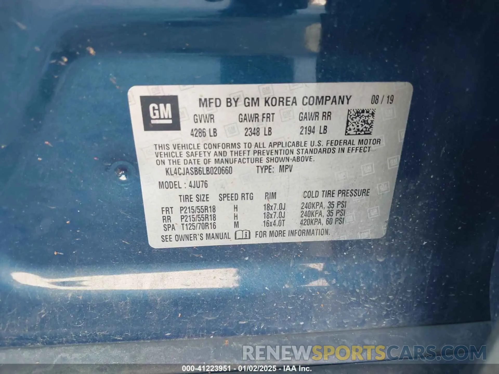 9 Photograph of a damaged car KL4CJASB6LB020660 BUICK ENCORE 2020