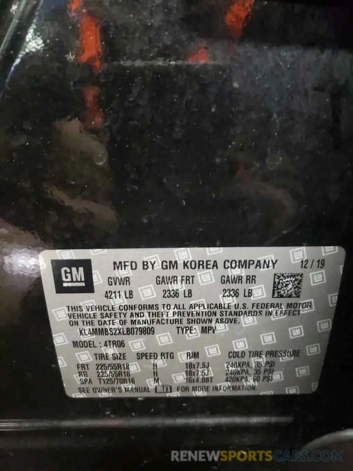 13 Photograph of a damaged car KL4MMBS2XLB079809 BUICK ENCORE 2020