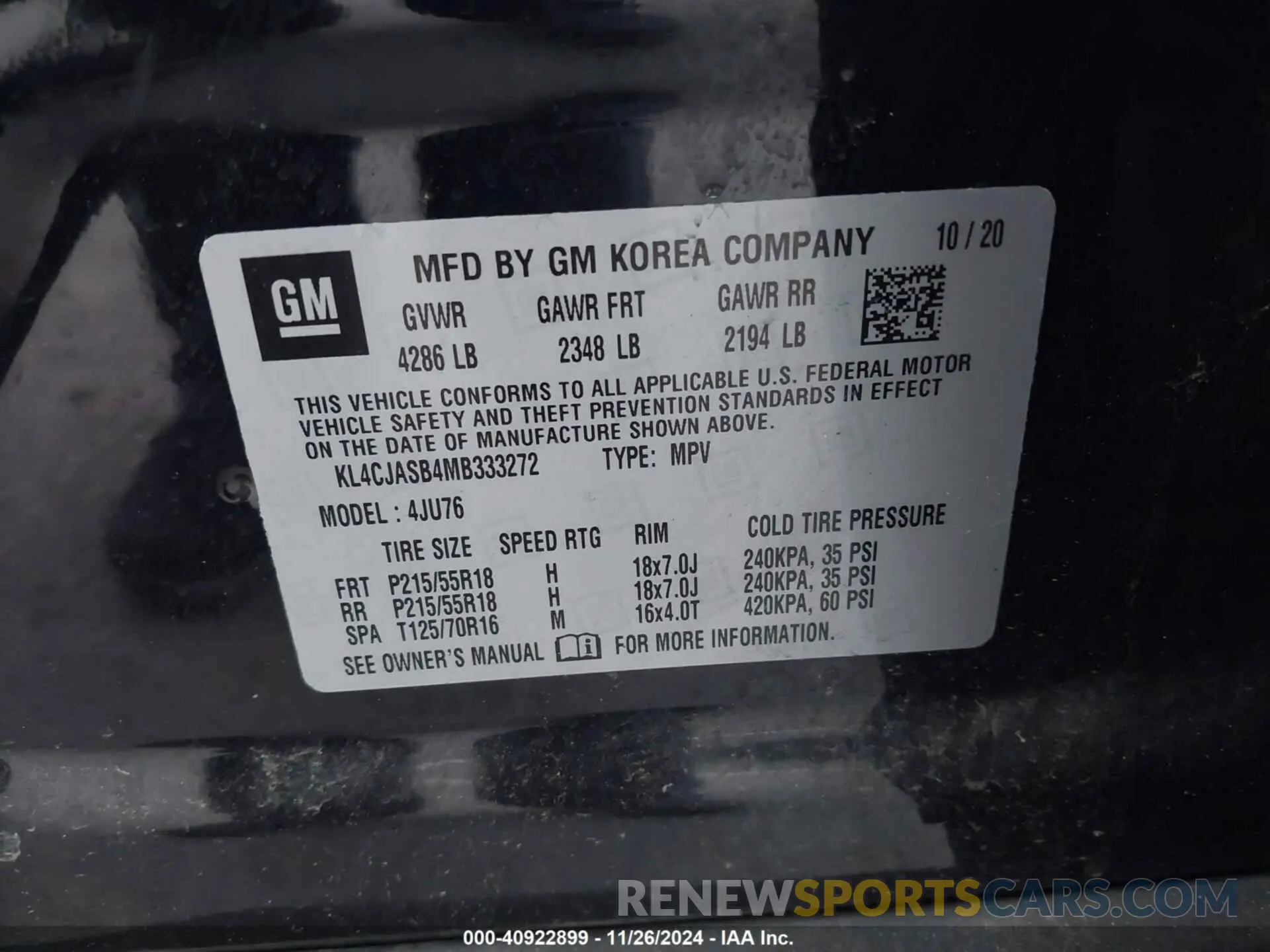 9 Photograph of a damaged car KL4CJASB4MB333272 BUICK ENCORE 2021