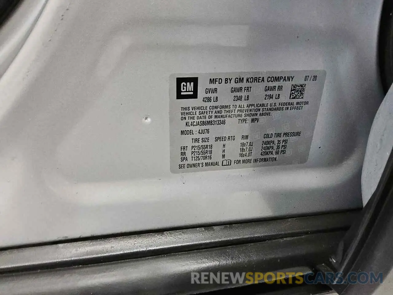 12 Photograph of a damaged car KL4CJASB6MB313346 BUICK ENCORE 2021