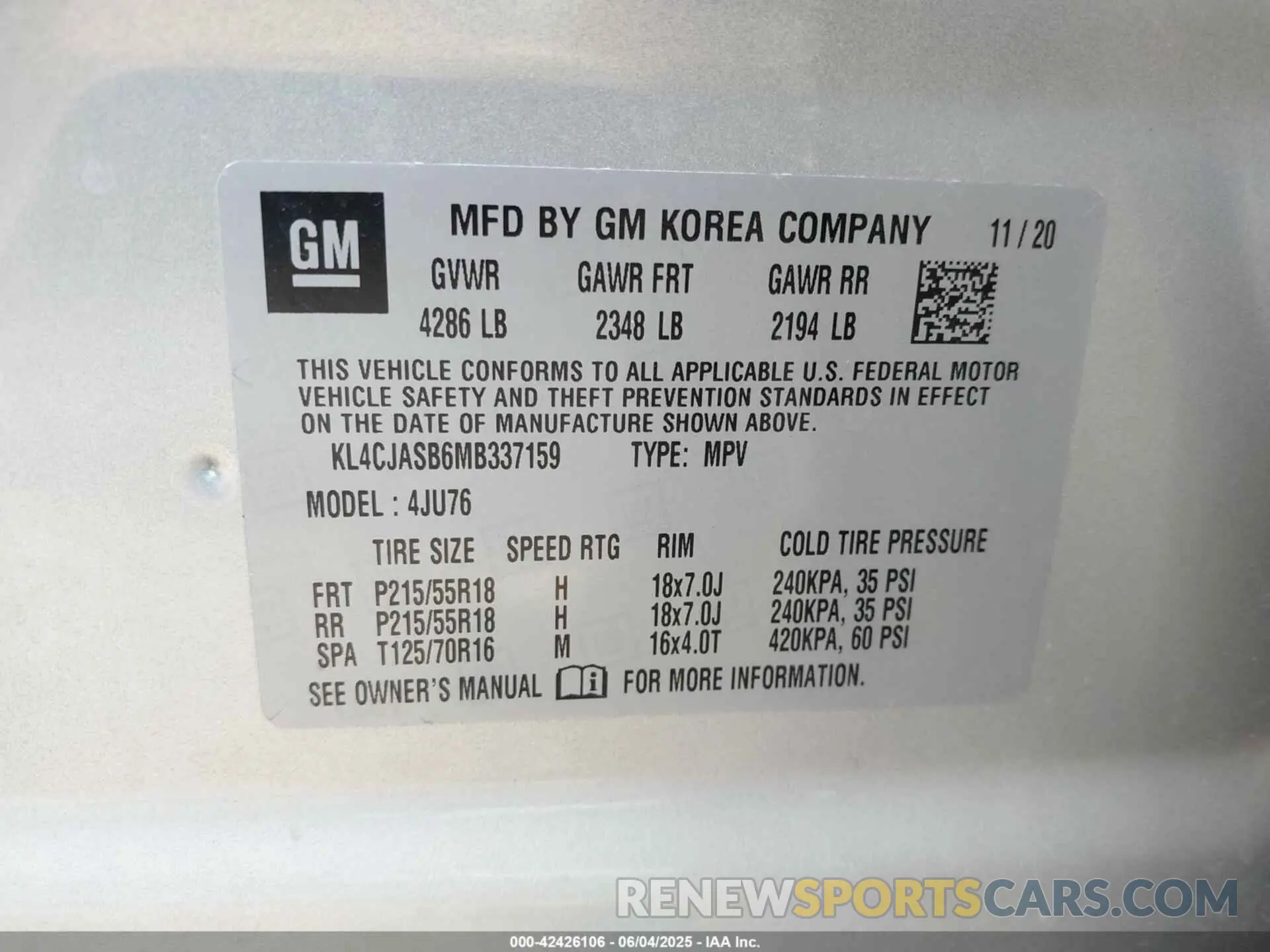 9 Photograph of a damaged car KL4CJASB6MB337159 BUICK ENCORE 2021