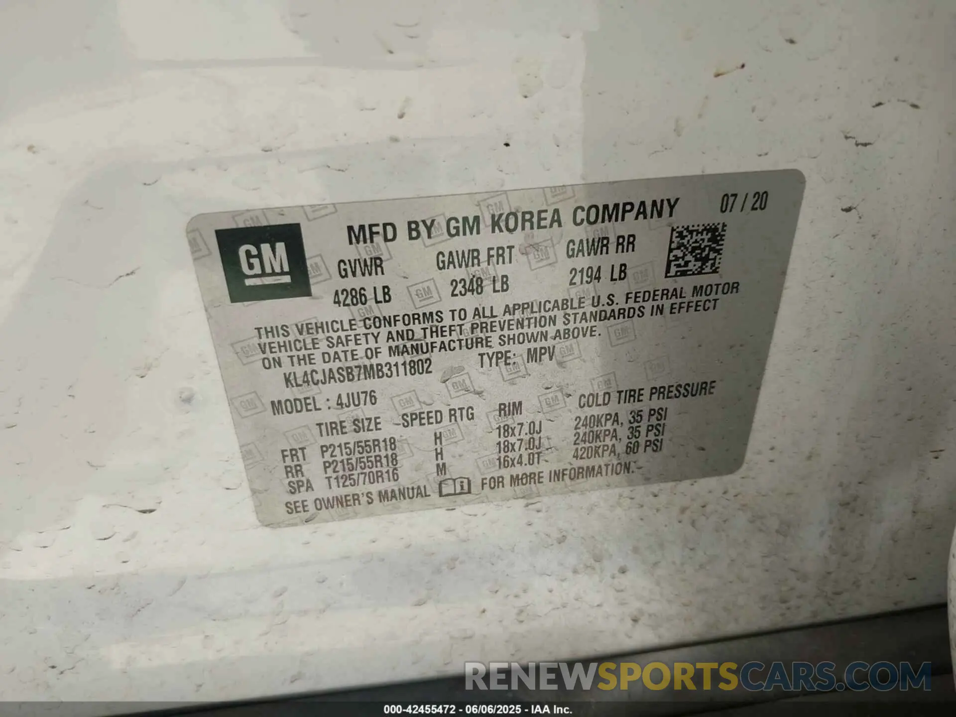 9 Photograph of a damaged car KL4CJASB7MB311802 BUICK ENCORE 2021