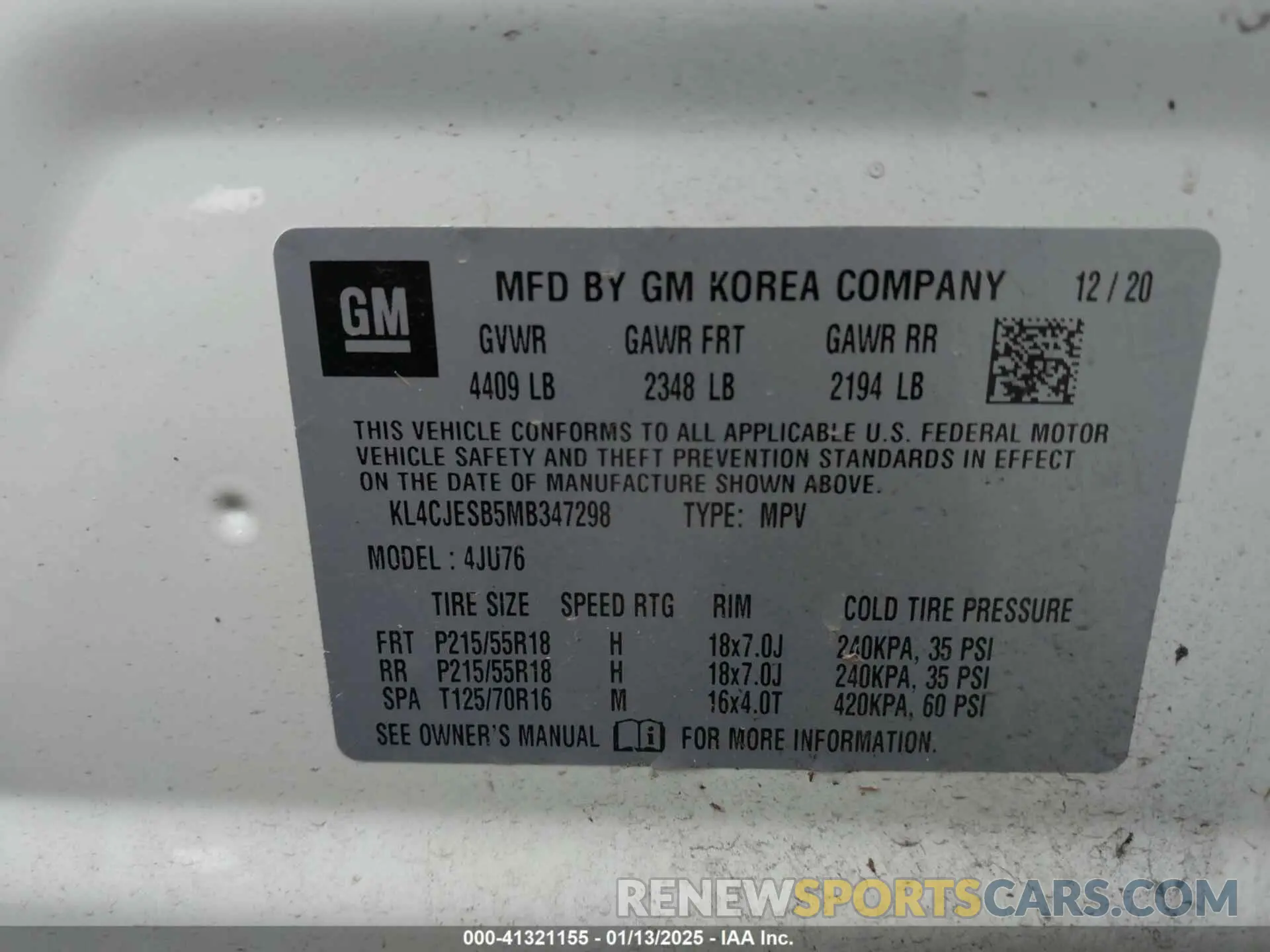 9 Photograph of a damaged car KL4CJESB5MB347298 BUICK ENCORE 2021
