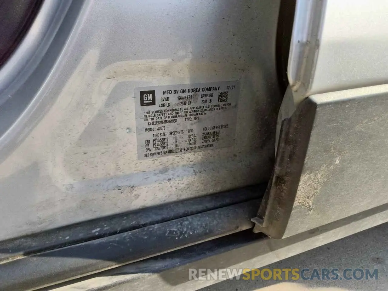 12 Photograph of a damaged car KL4CJESM6MB361938 BUICK ENCORE 2021