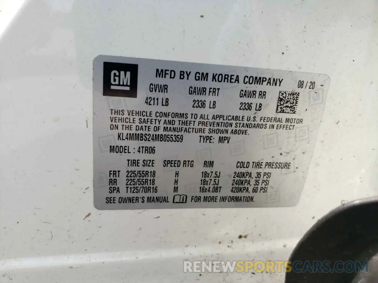 12 Photograph of a damaged car KL4MMBS24MB055359 BUICK ENCORE 2021