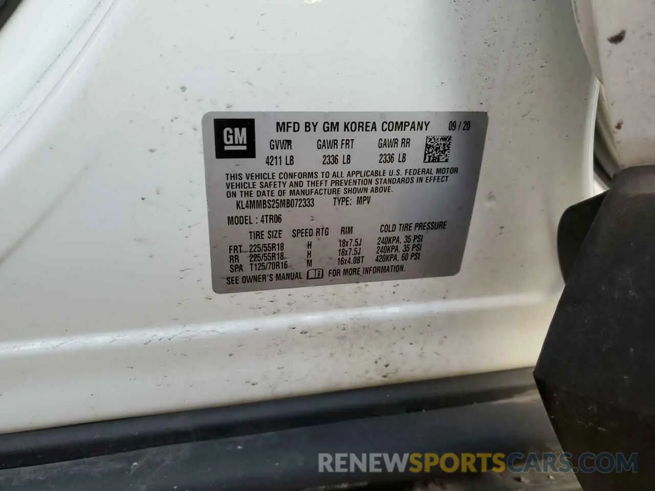 15 Photograph of a damaged car KL4MMBS25MB072333 BUICK ENCORE 2021