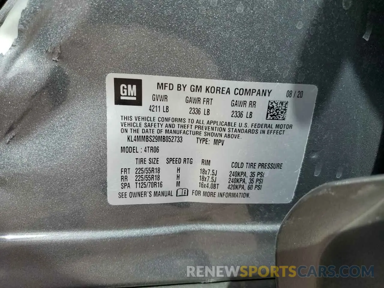 13 Photograph of a damaged car KL4MMBS29MB052733 BUICK ENCORE 2021