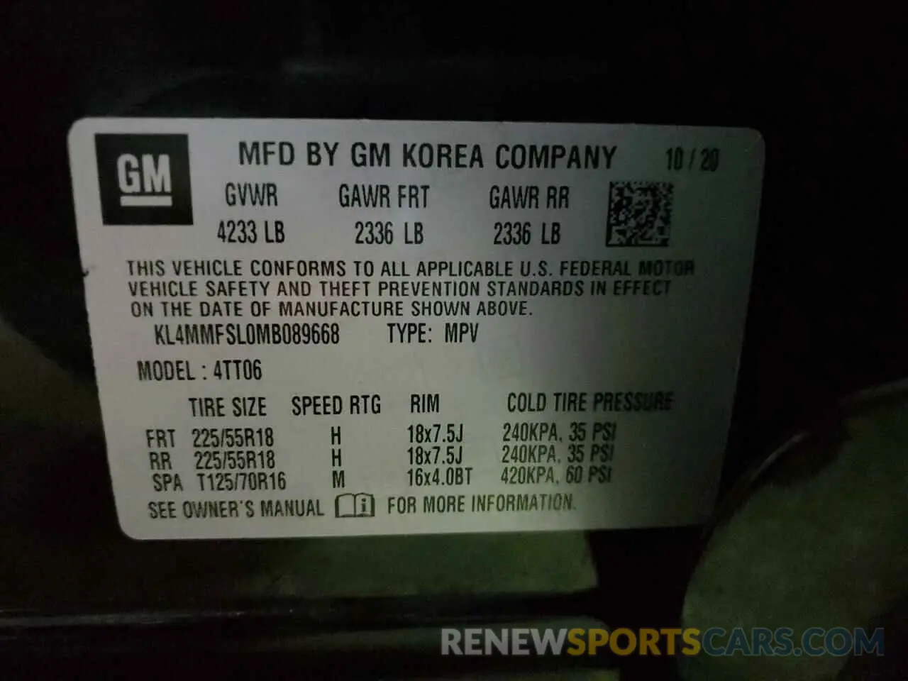 13 Photograph of a damaged car KL4MMFSL0MB089668 BUICK ENCORE 2021