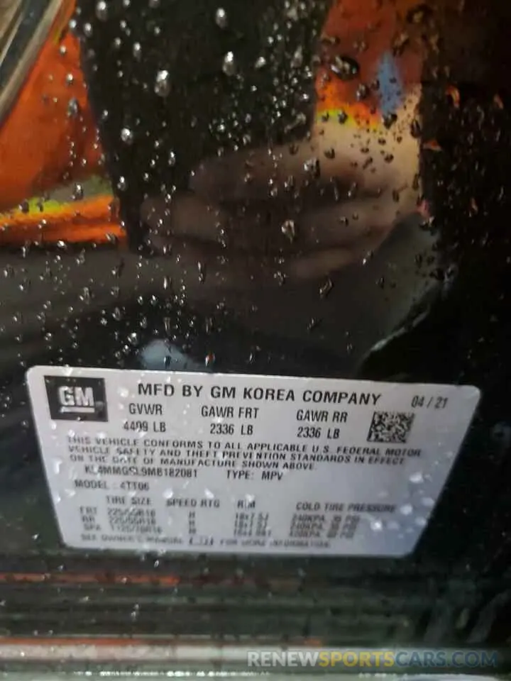 14 Photograph of a damaged car KL4MMGSL9MB182081 BUICK ENCORE 2021