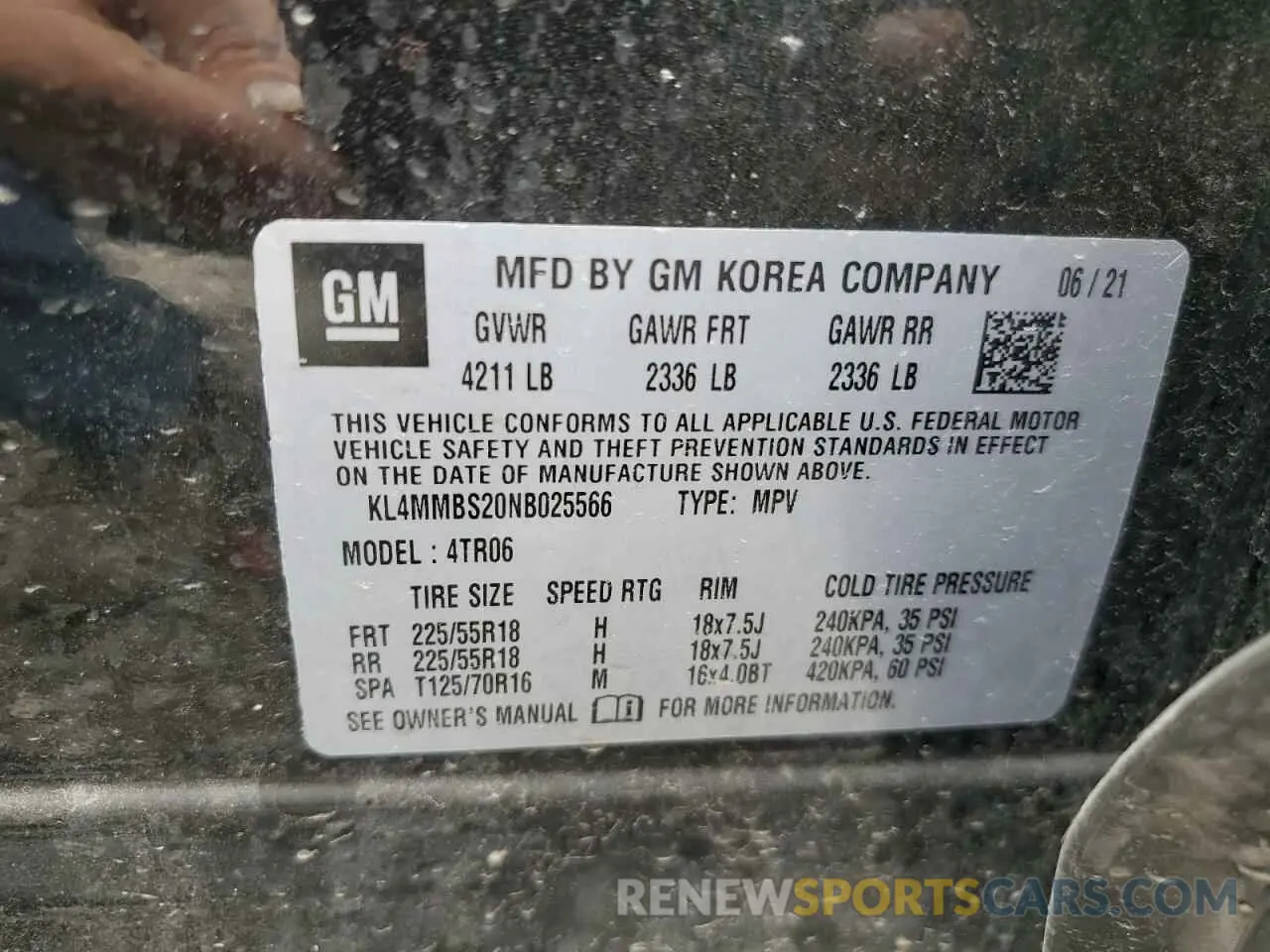 13 Photograph of a damaged car KL4MMBS20NB025566 BUICK ENCORE 2022