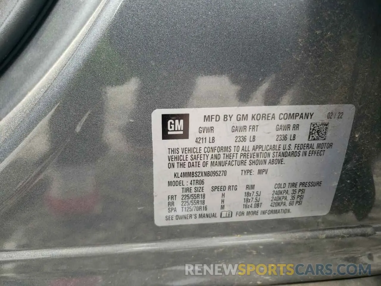 13 Photograph of a damaged car KL4MMBS2XNB095270 BUICK ENCORE 2022