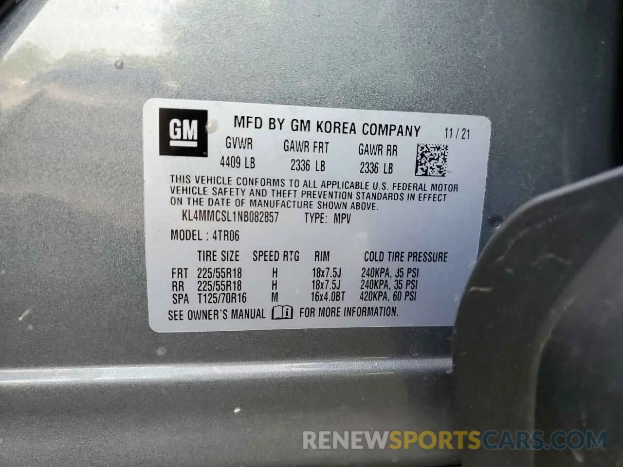 13 Photograph of a damaged car KL4MMCSL1NB082857 BUICK ENCORE 2022