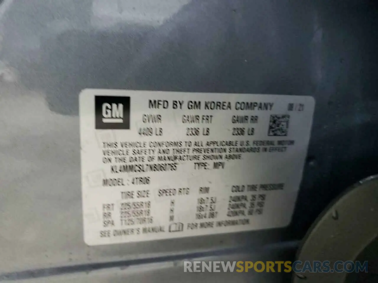 13 Photograph of a damaged car KL4MMCSL7NB060765 BUICK ENCORE 2022