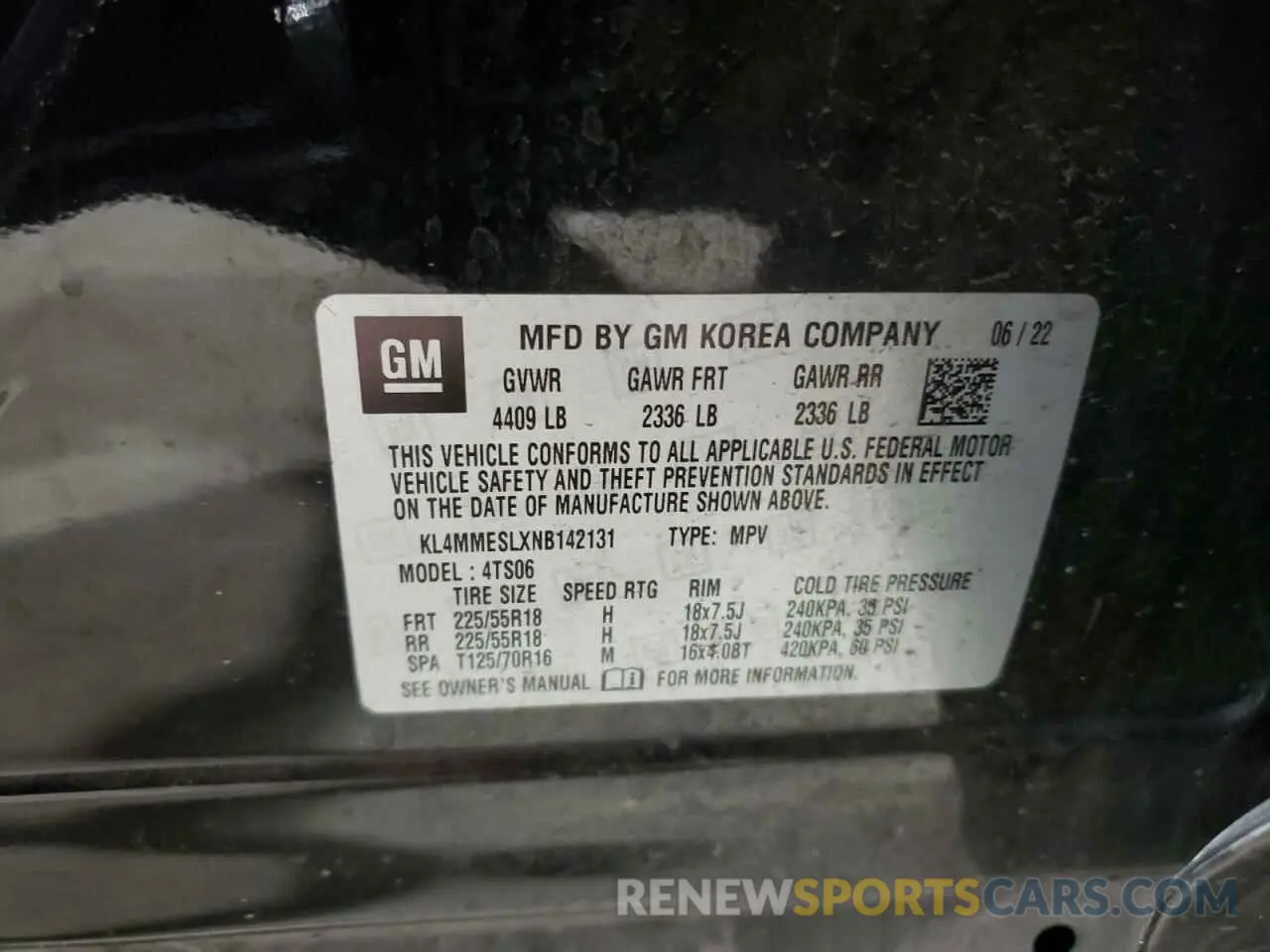 13 Photograph of a damaged car KL4MMESLXNB142131 BUICK ENCORE 2022