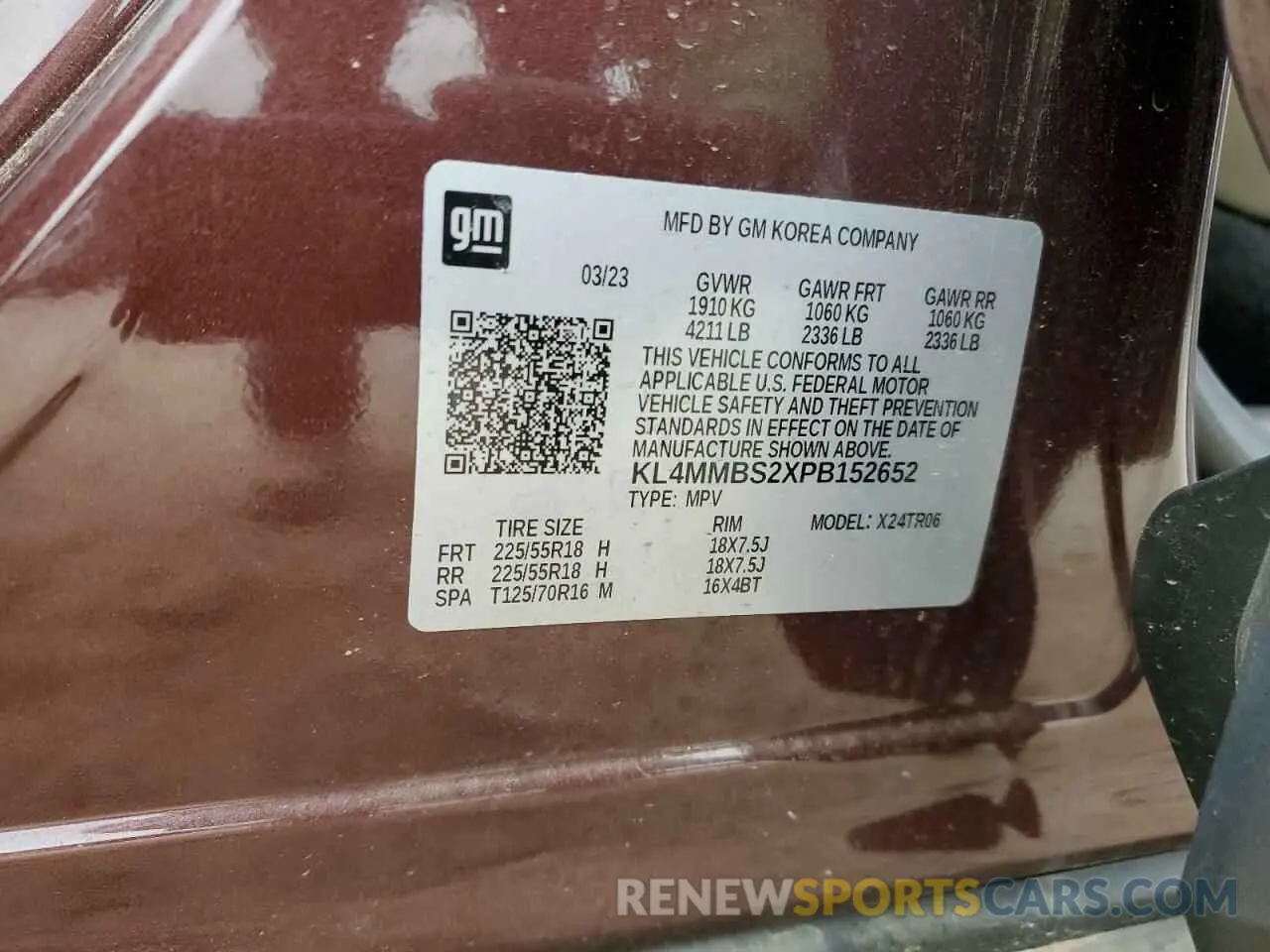 13 Photograph of a damaged car KL4MMBS2XPB152652 BUICK ENCORE 2023