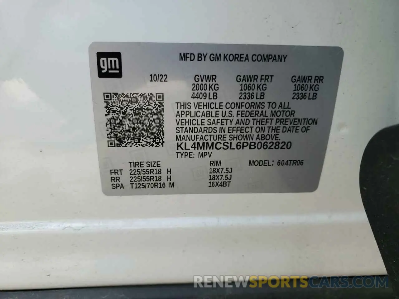 13 Photograph of a damaged car KL4MMCSL6PB062820 BUICK ENCORE 2023