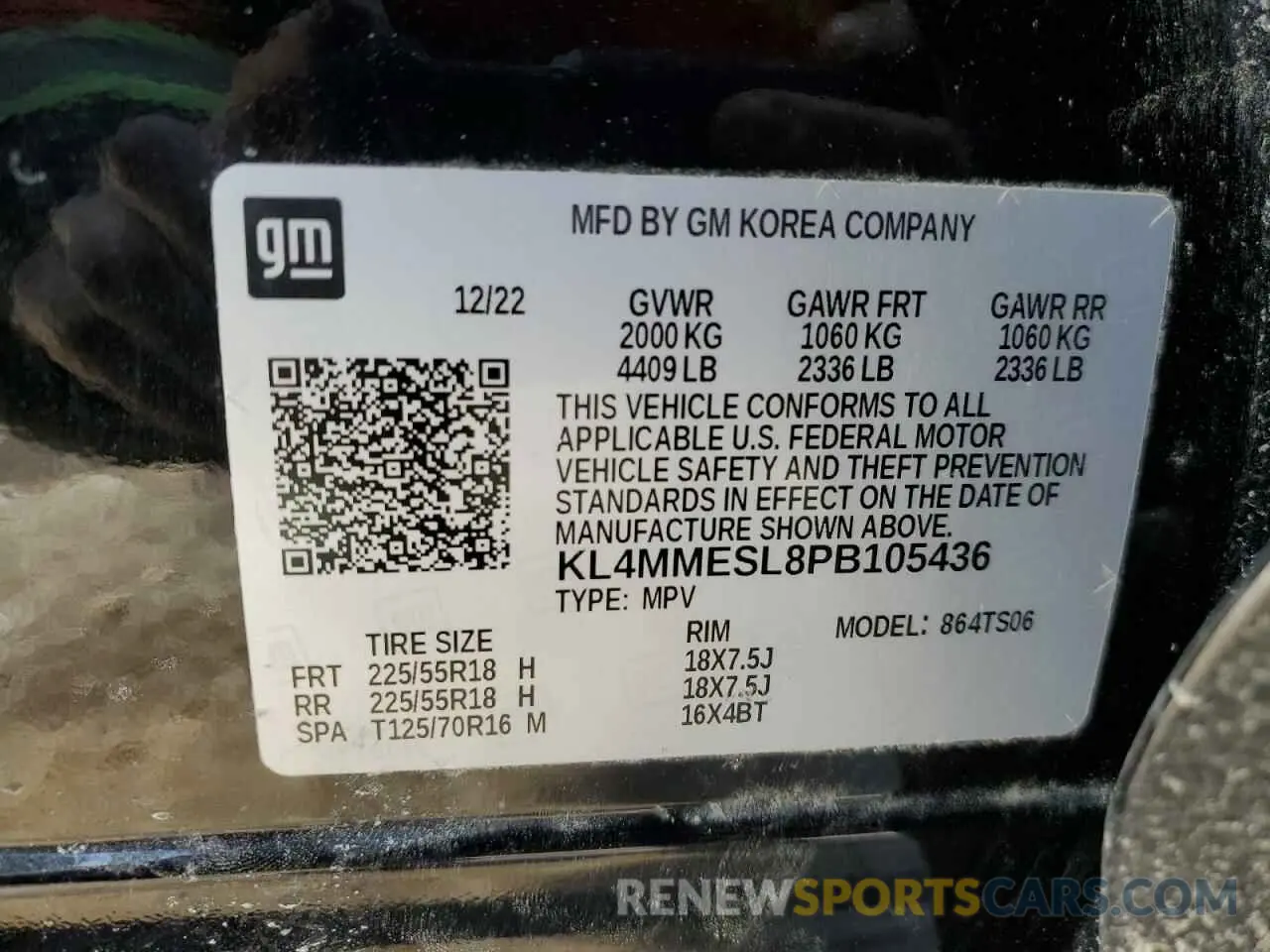13 Photograph of a damaged car KL4MMESL8PB105436 BUICK ENCORE 2023