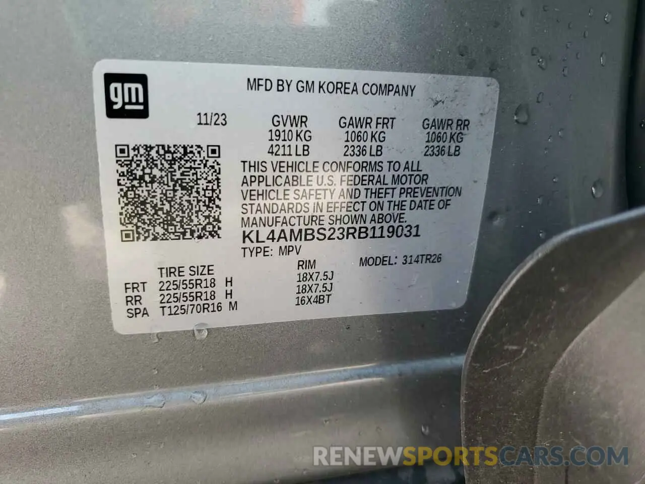 13 Photograph of a damaged car KL4AMBS23RB119031 BUICK ENCORE 2024