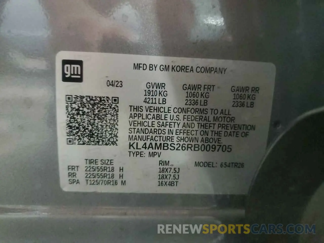 13 Photograph of a damaged car KL4AMBS26RB009705 BUICK ENCORE 2024