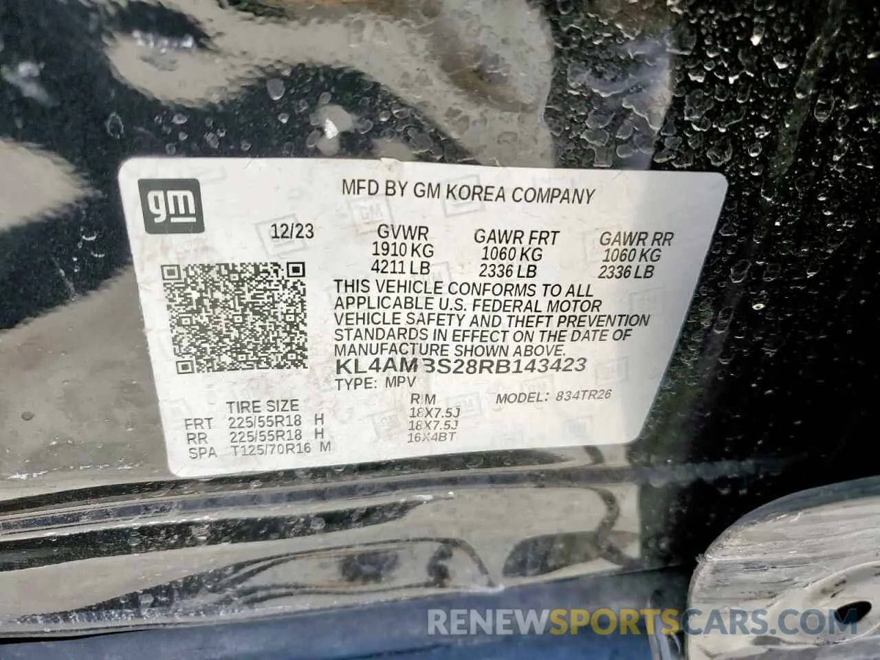 13 Photograph of a damaged car KL4AMBS28RB143423 BUICK ENCORE 2024