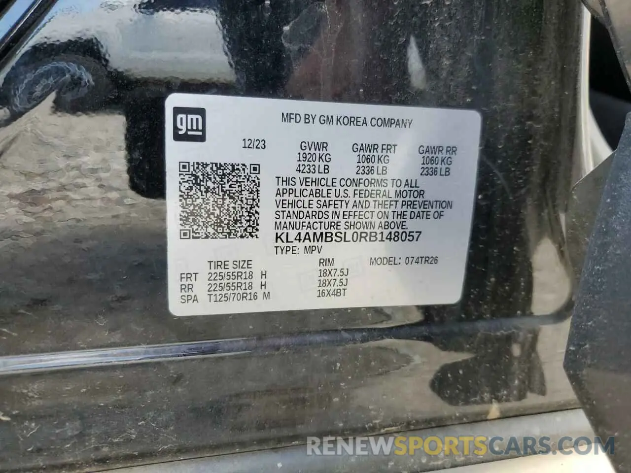 13 Photograph of a damaged car KL4AMBSL0RB148057 BUICK ENCORE 2024
