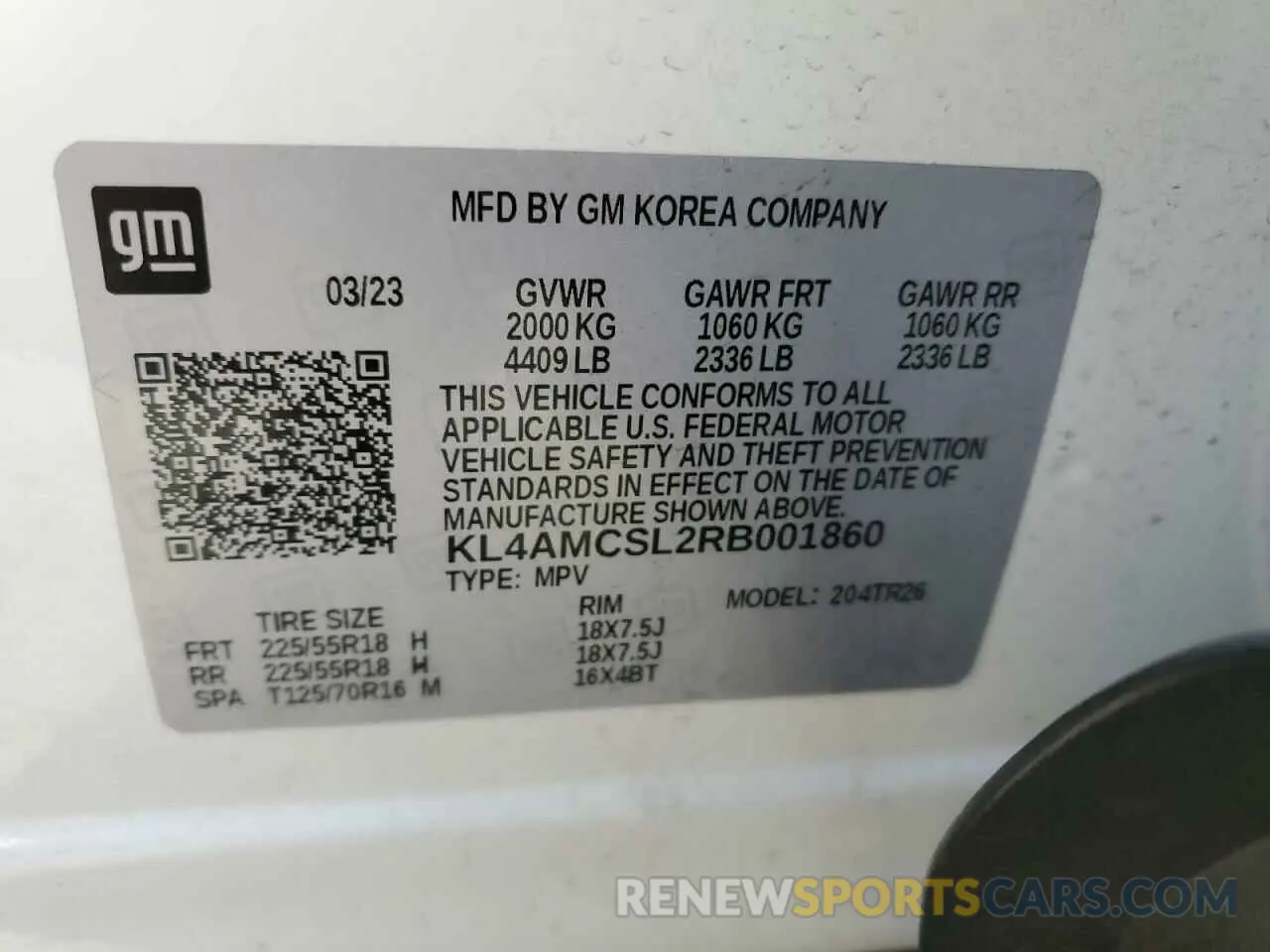 12 Photograph of a damaged car KL4AMCSL2RB001860 BUICK ENCORE 2024