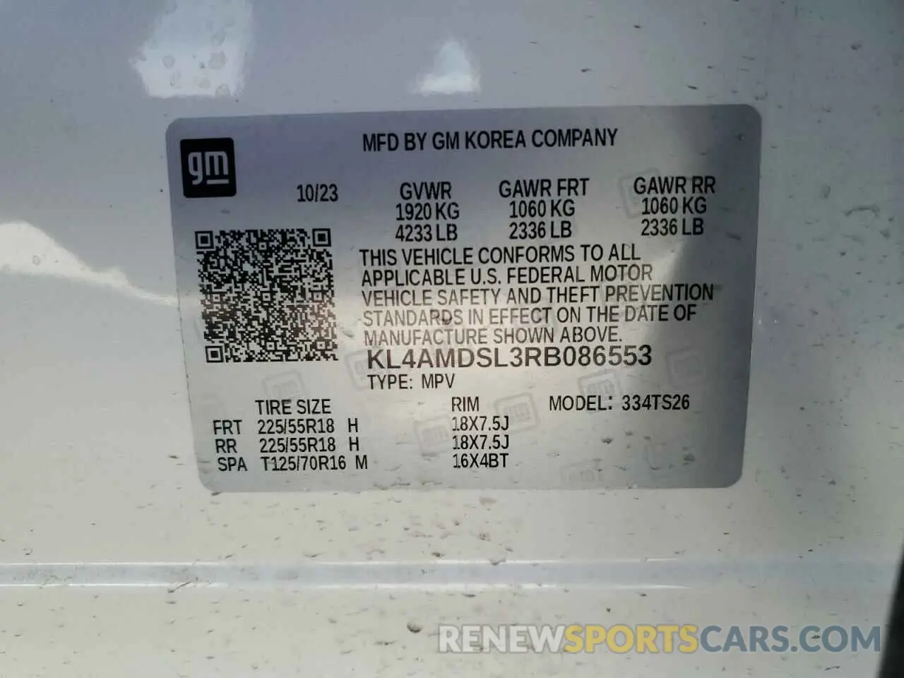 12 Photograph of a damaged car KL4AMDSL3RB086553 BUICK ENCORE 2024
