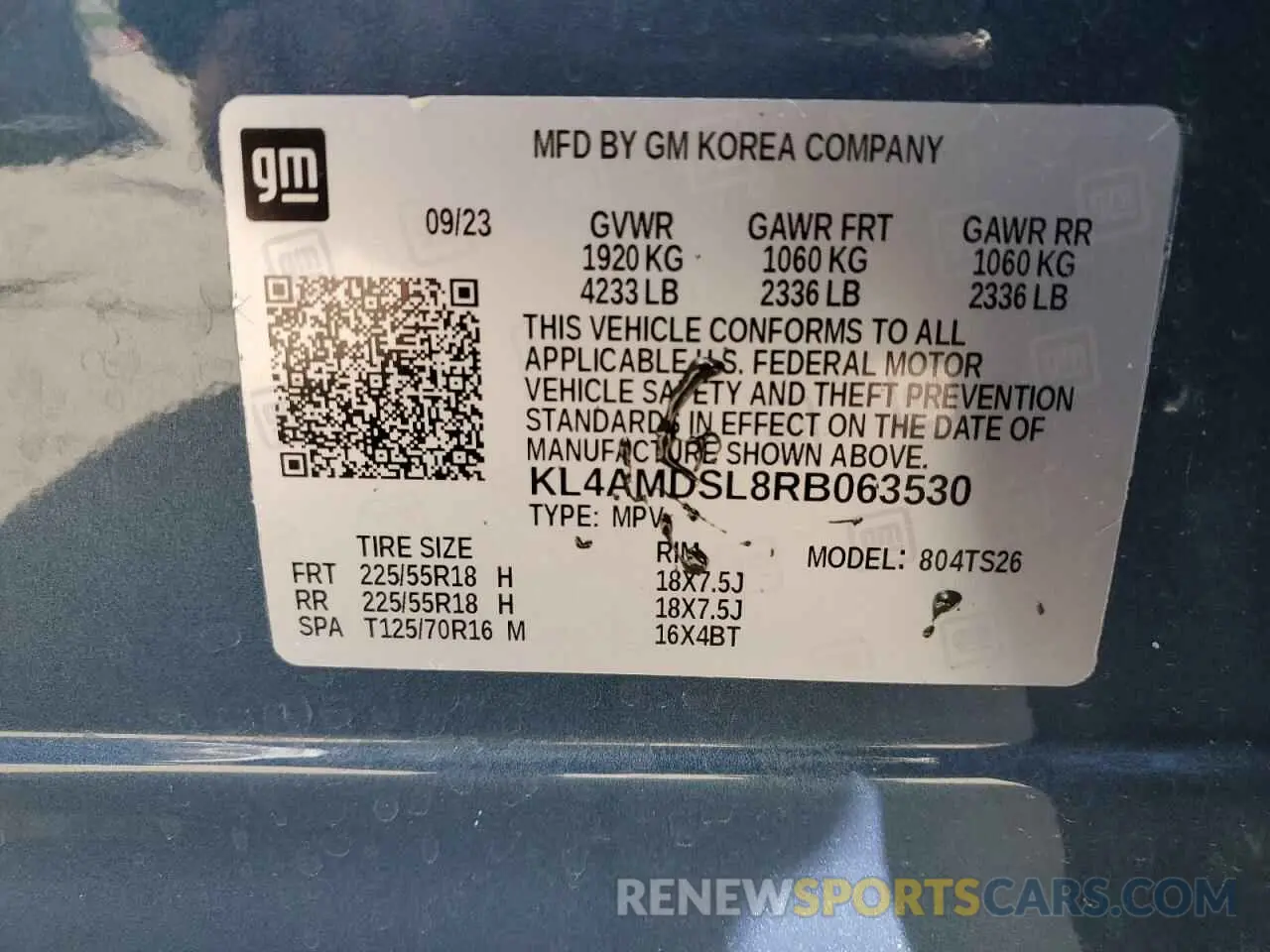 14 Photograph of a damaged car KL4AMDSL8RB063530 BUICK ENCORE 2024