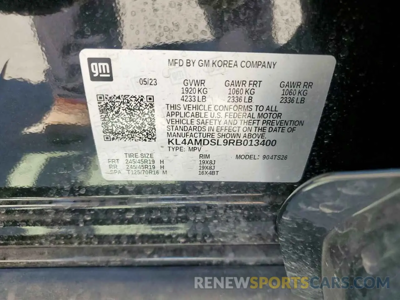 13 Photograph of a damaged car KL4AMDSL9RB013400 BUICK ENCORE 2024