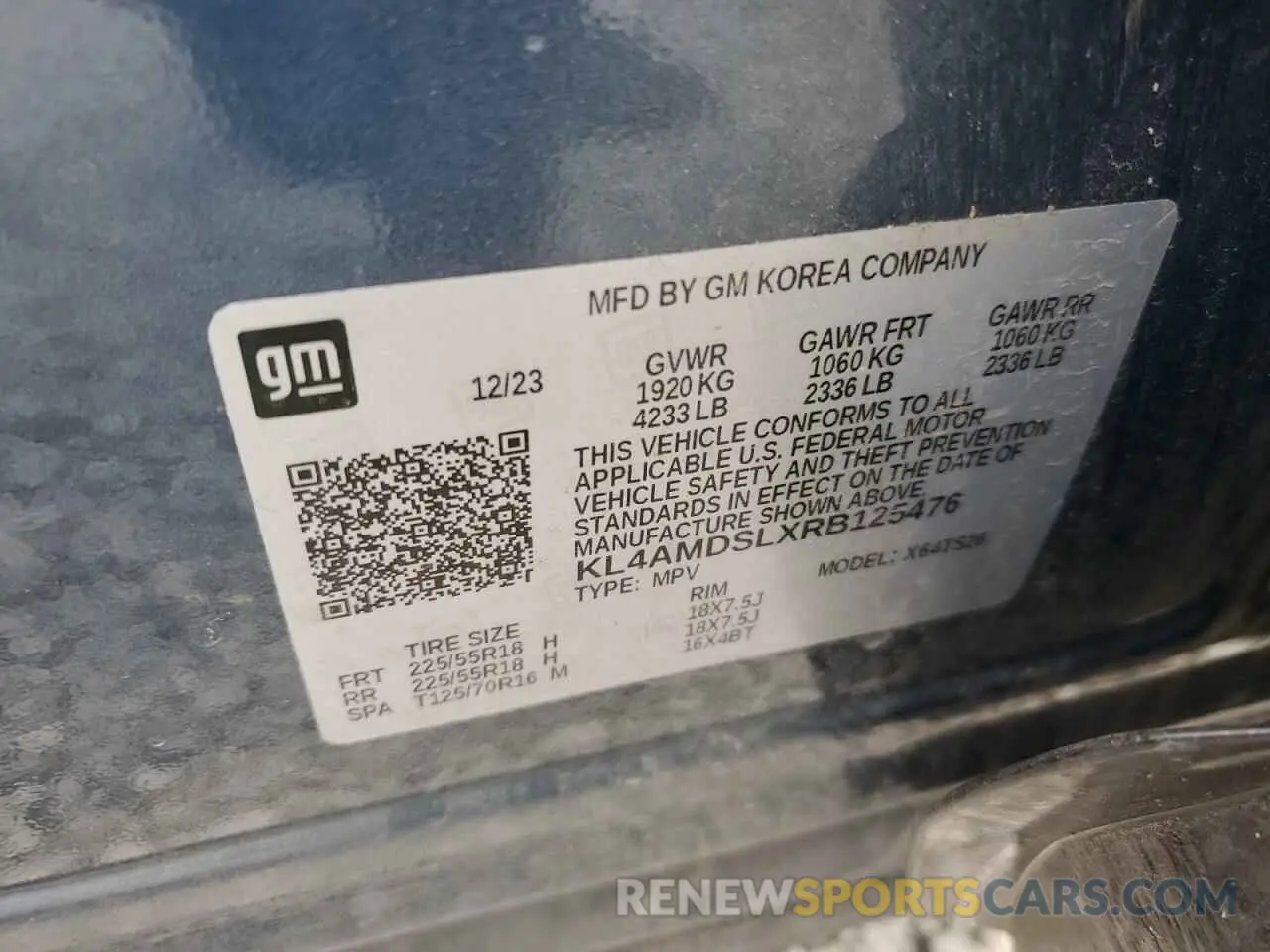 16 Photograph of a damaged car KL4AMDSLXRB125476 BUICK ENCORE 2024