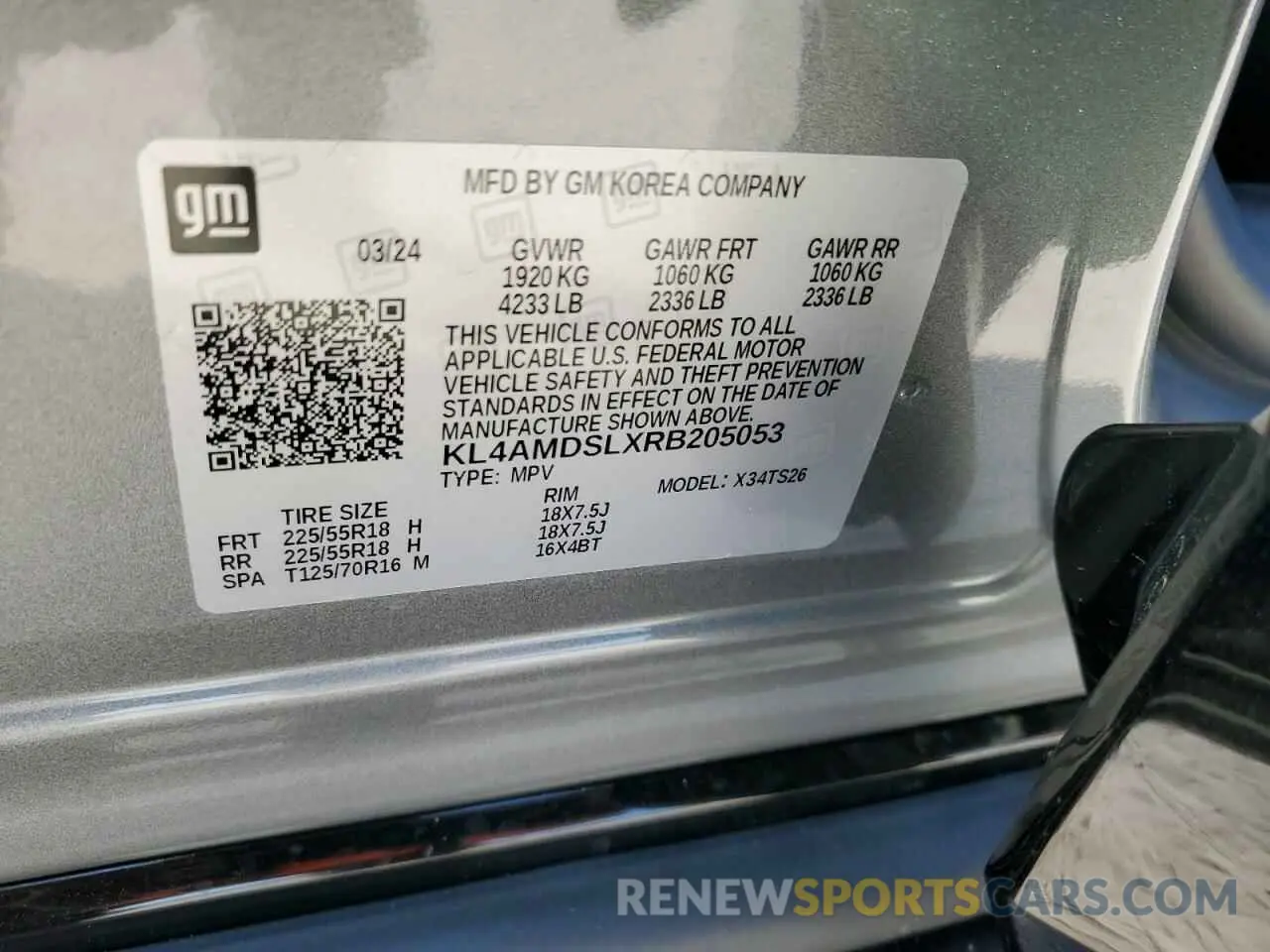 13 Photograph of a damaged car KL4AMDSLXRB205053 BUICK ENCORE 2024