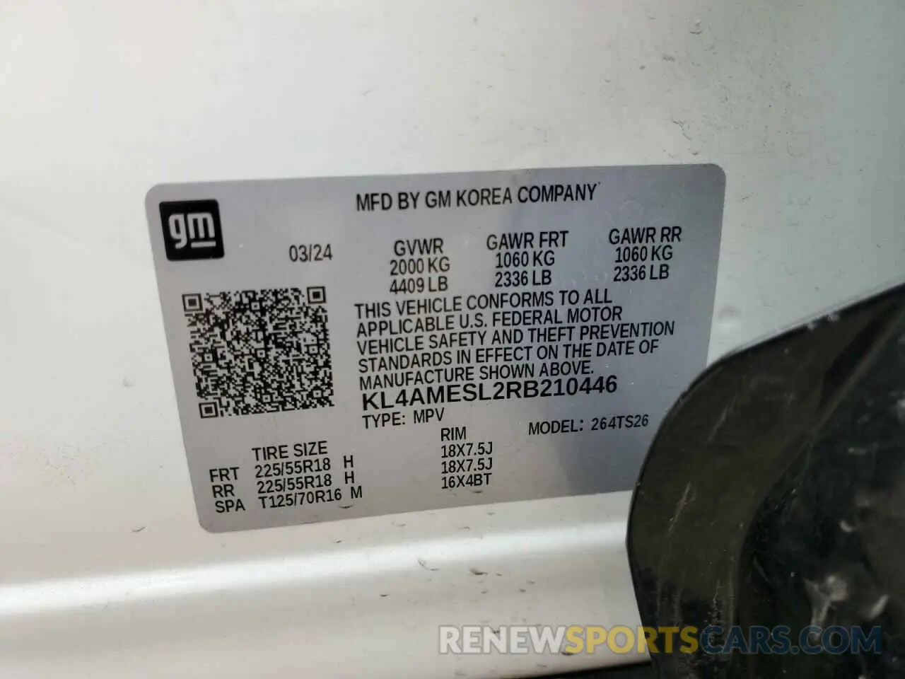 13 Photograph of a damaged car KL4AMESL2RB210446 BUICK ENCORE 2024